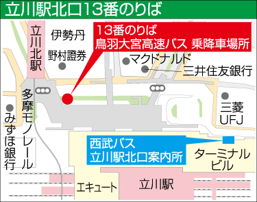 立川駅北口（13番のりば）