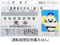 運転経歴証明書みほん